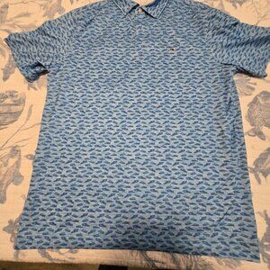 Vineyard Vines Shirt Mens Large Performance Polo - Blue Boats -  Free Shipping